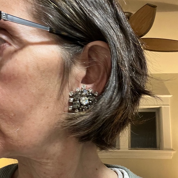 Vintage crystal earrings - Picture 5 of 5